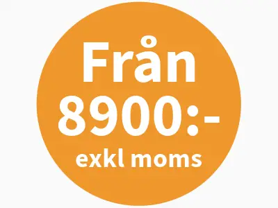 Pris från 8900 exkl moms
